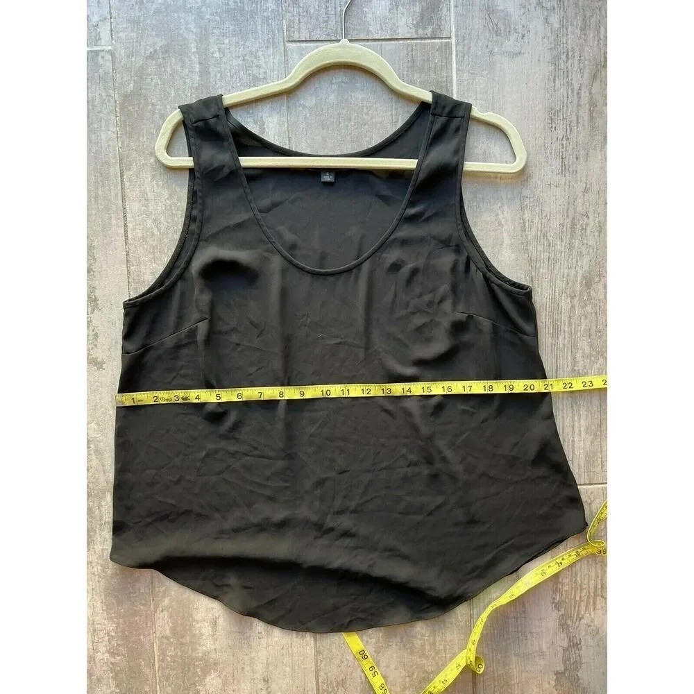 $85 J. Crew Black Scoop Neck Sleeveless Tank Top Flowy Blouse Designer EUC M